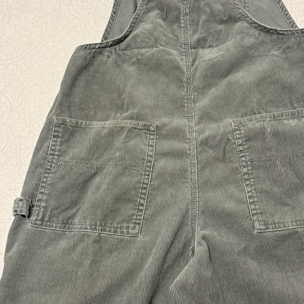 VTG Old Navy Overalls Unisex Small Gray Corduroy Y2K Grunge Skater Carpenter 90s - Picture 10 of 14